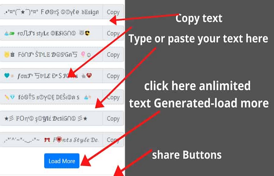 Copy And Paste Fonts Generator